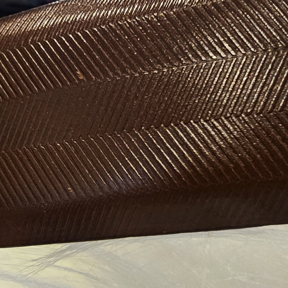 Cole Haan Mahogany Herringbone Vintage Leather Dress Belt Size 36 - Picture 6 of 7